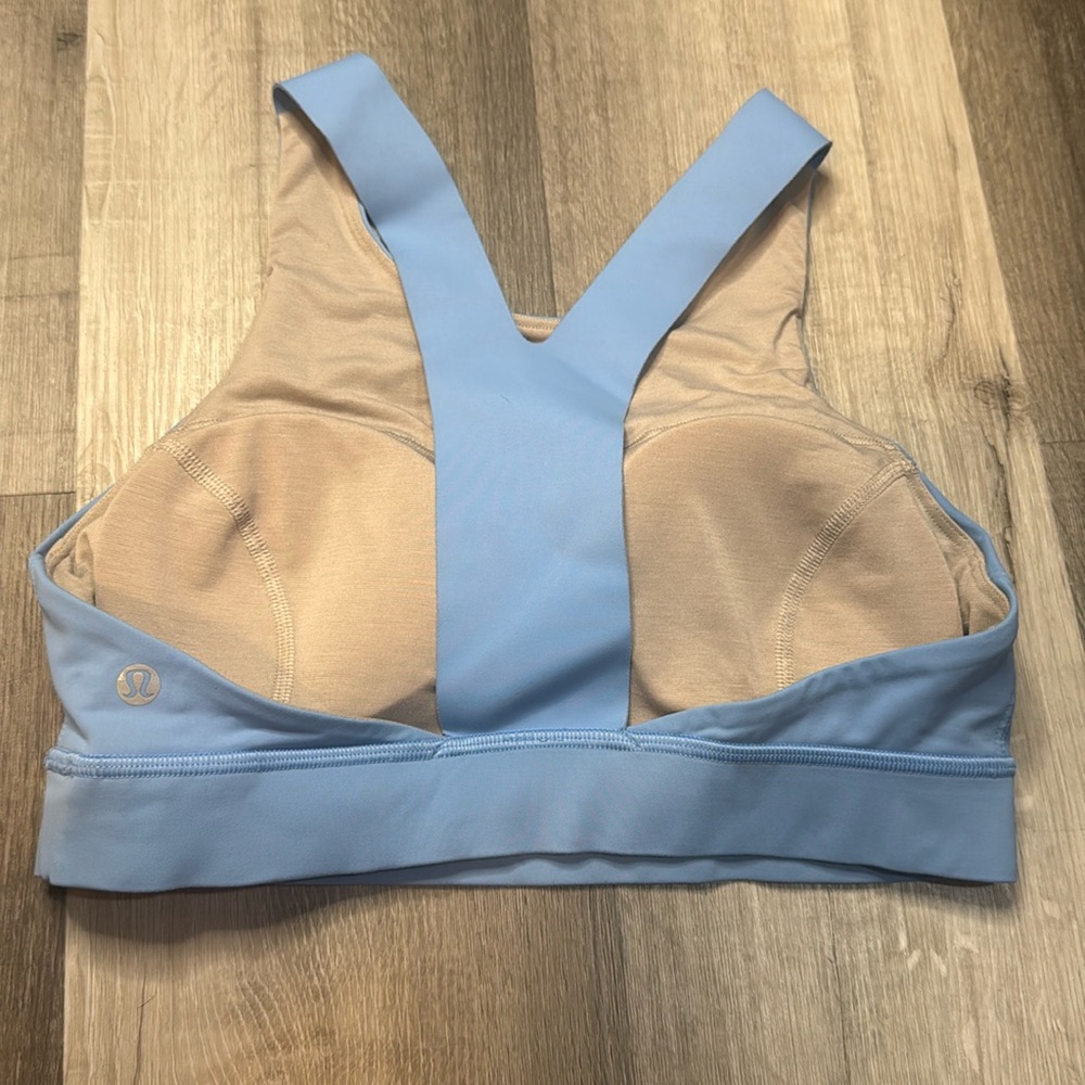 Lululemon Light Blue high neck Sports Bra